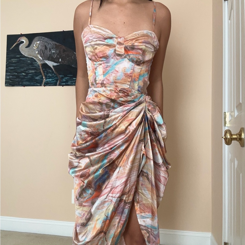 Elegant Ruched Midi Dress